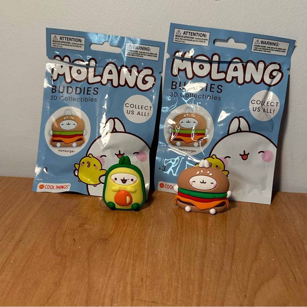 Set of 2 Molang Buddies 3D Collectibles - blind bags